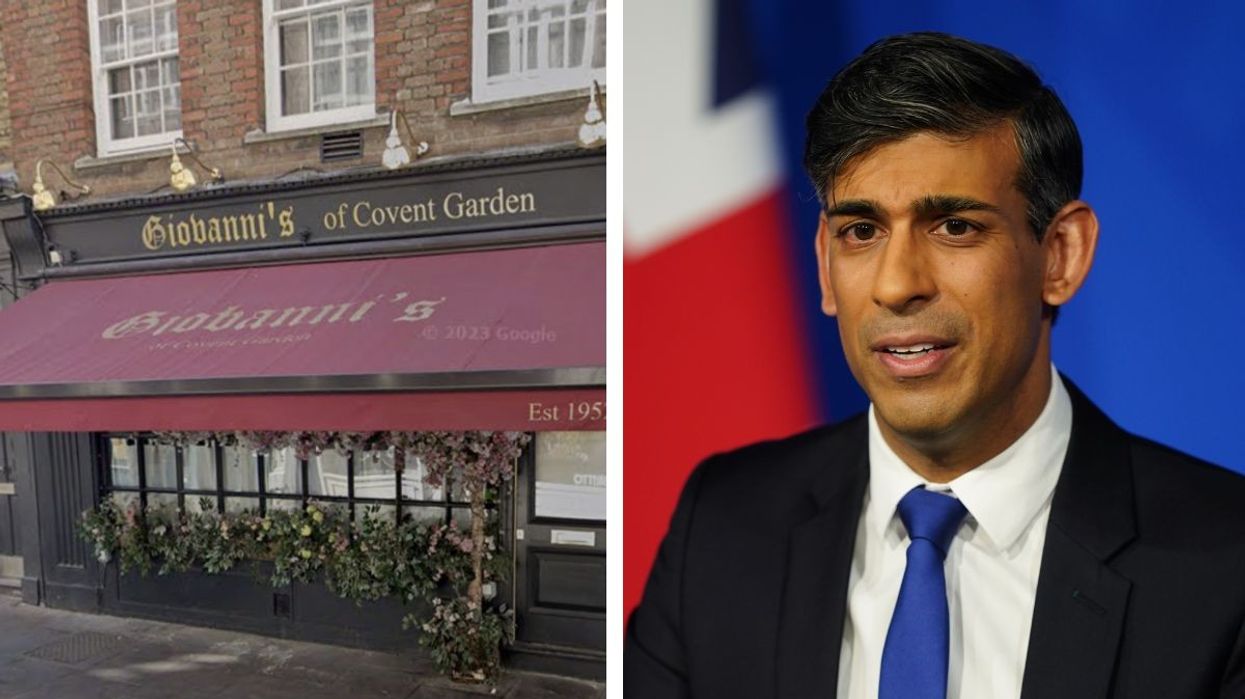 The restaurant and Rishi Sunak
