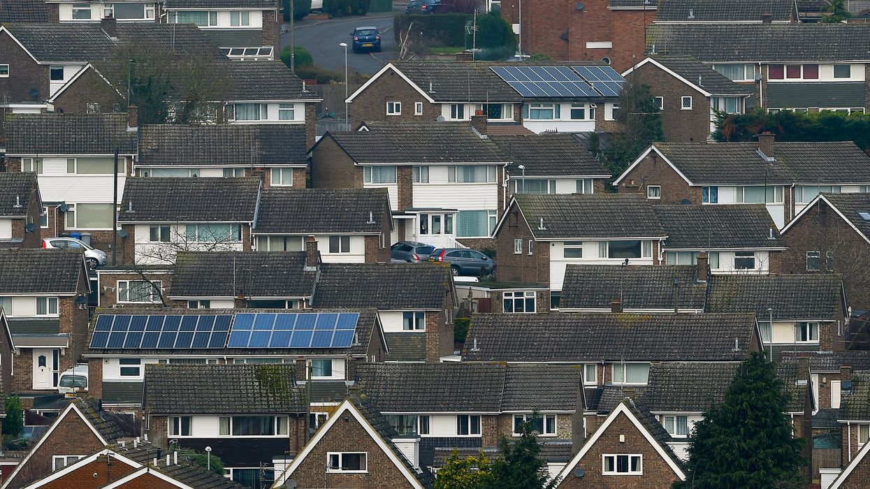 The roof tops of a housing estate in England