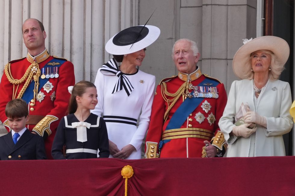 The Royal Family on the balcony at Trooping the Colour
