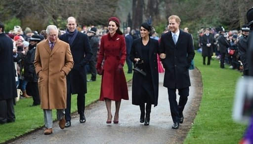 The Royal Family pictured in Norfolk in 2018