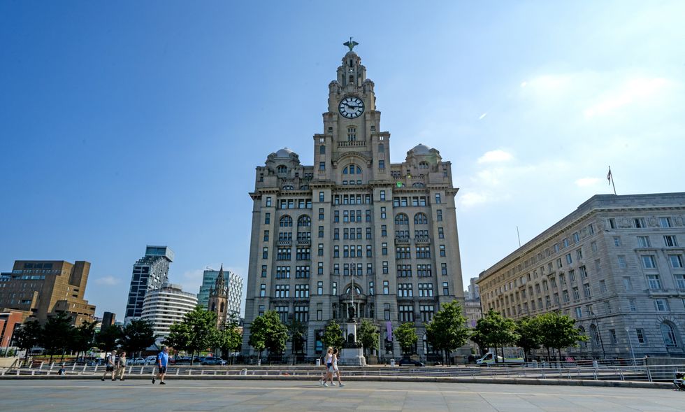 The Royal Liver Building on the waterfront in Liverpool, which has been deleted from the World Heritage List after a UN committee found developments including the new Everton FC stadium threatened the value of the city's waterfront.