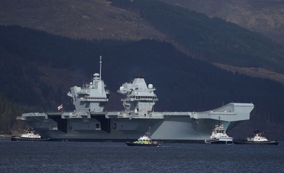 The Royal Navy aircraft carrier HMS Queen Elizabeth\u200b