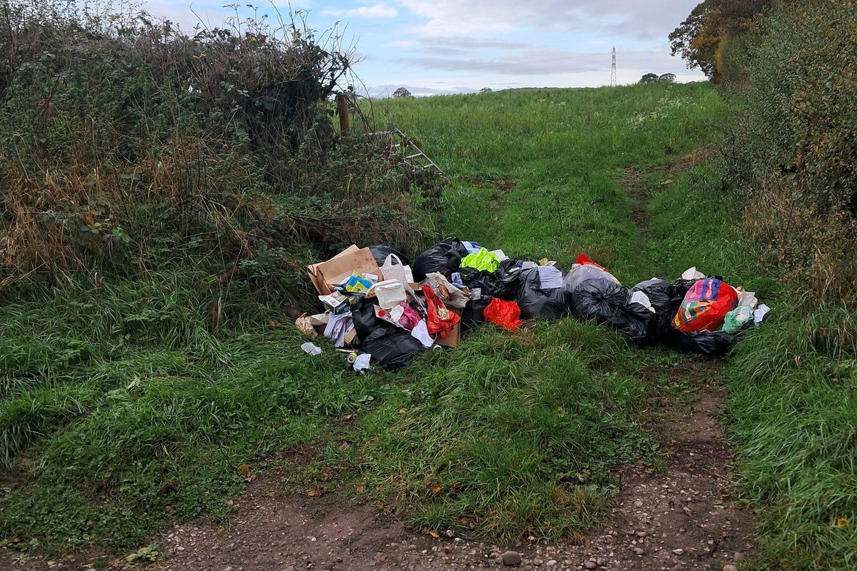 The rubbish was dumped in Cotwalton