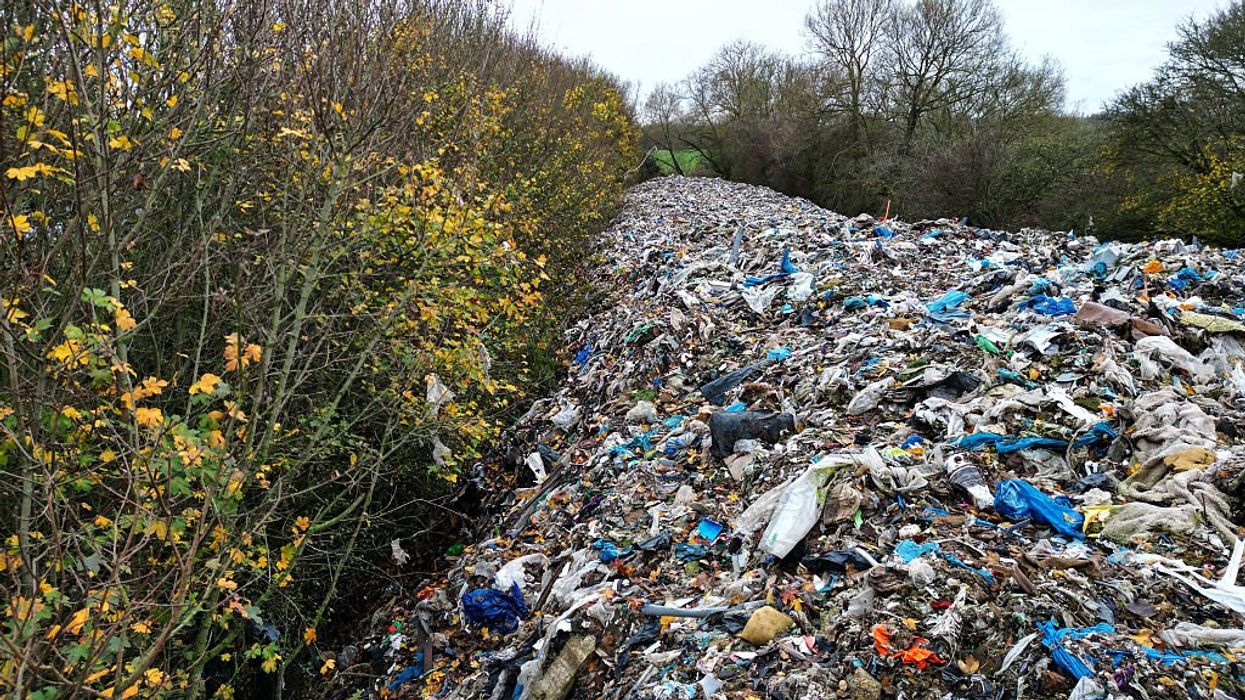 The rubbish was dumped near the river in Oxfordshire