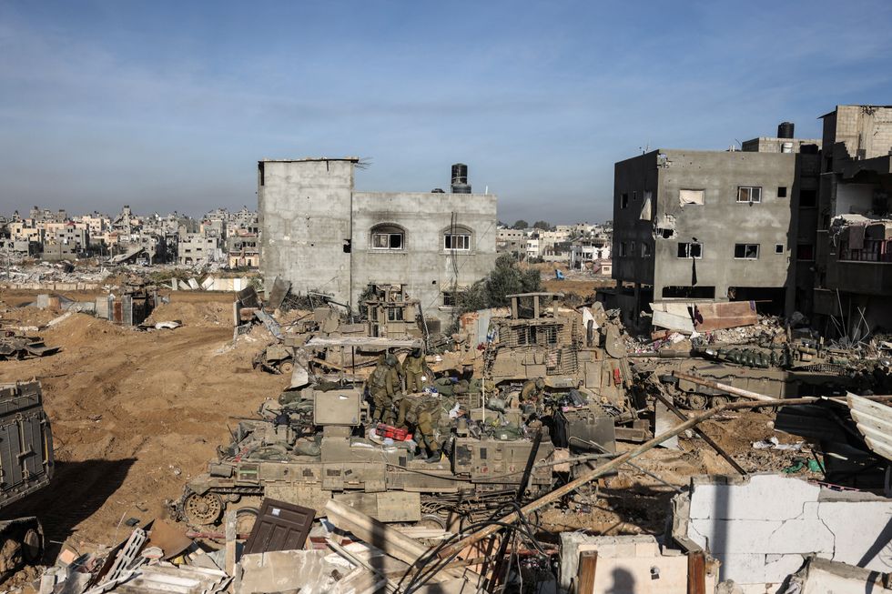 The ruins of a city in Gaza