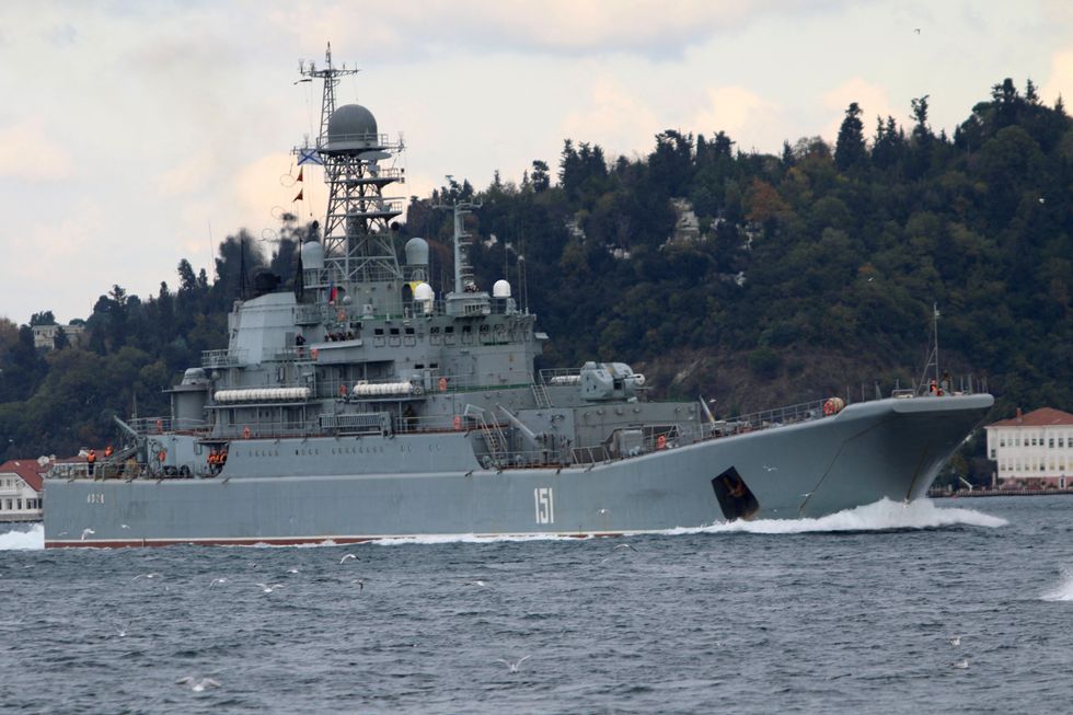 The Russian navy landing ship Azov