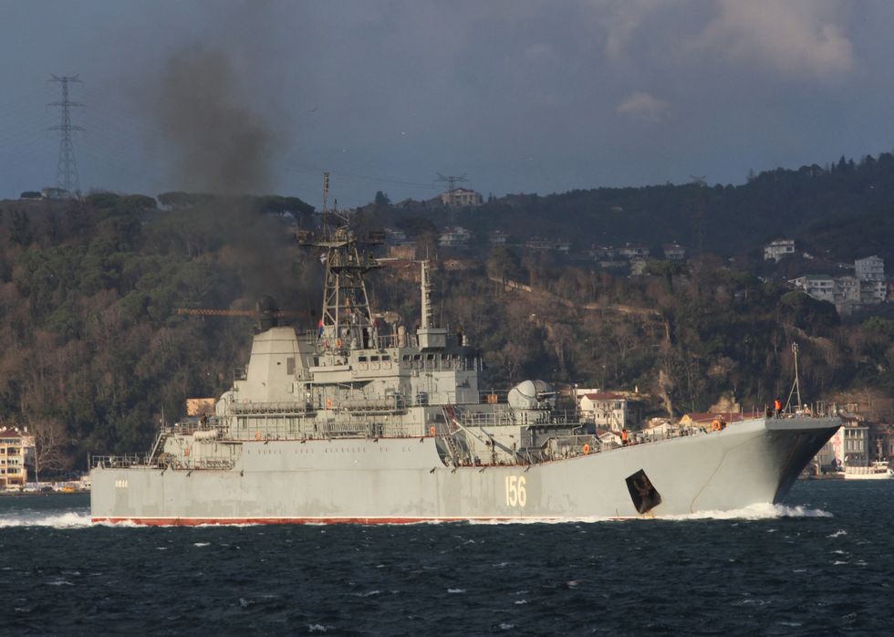The Russian navy landing ship Yamal