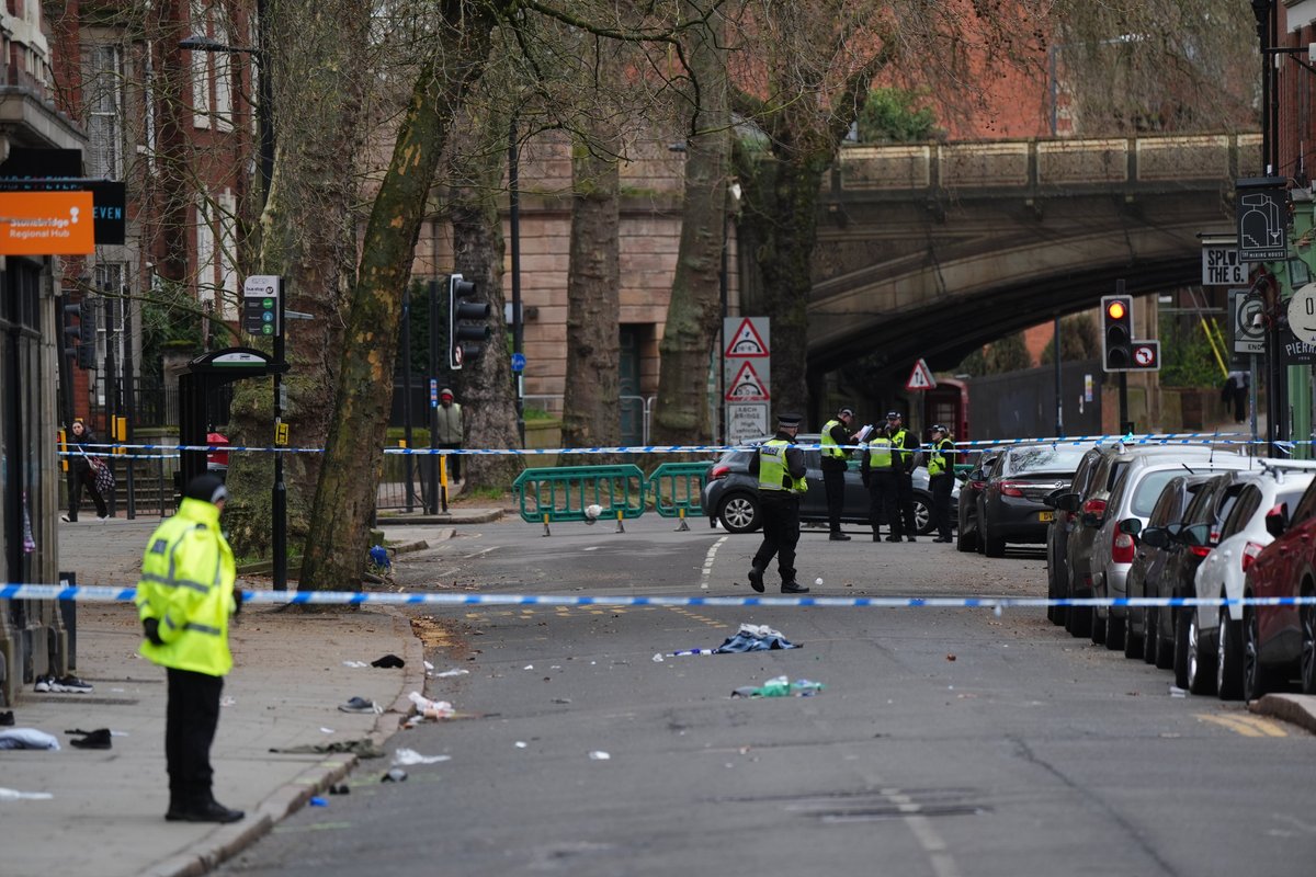 The scene after the crash