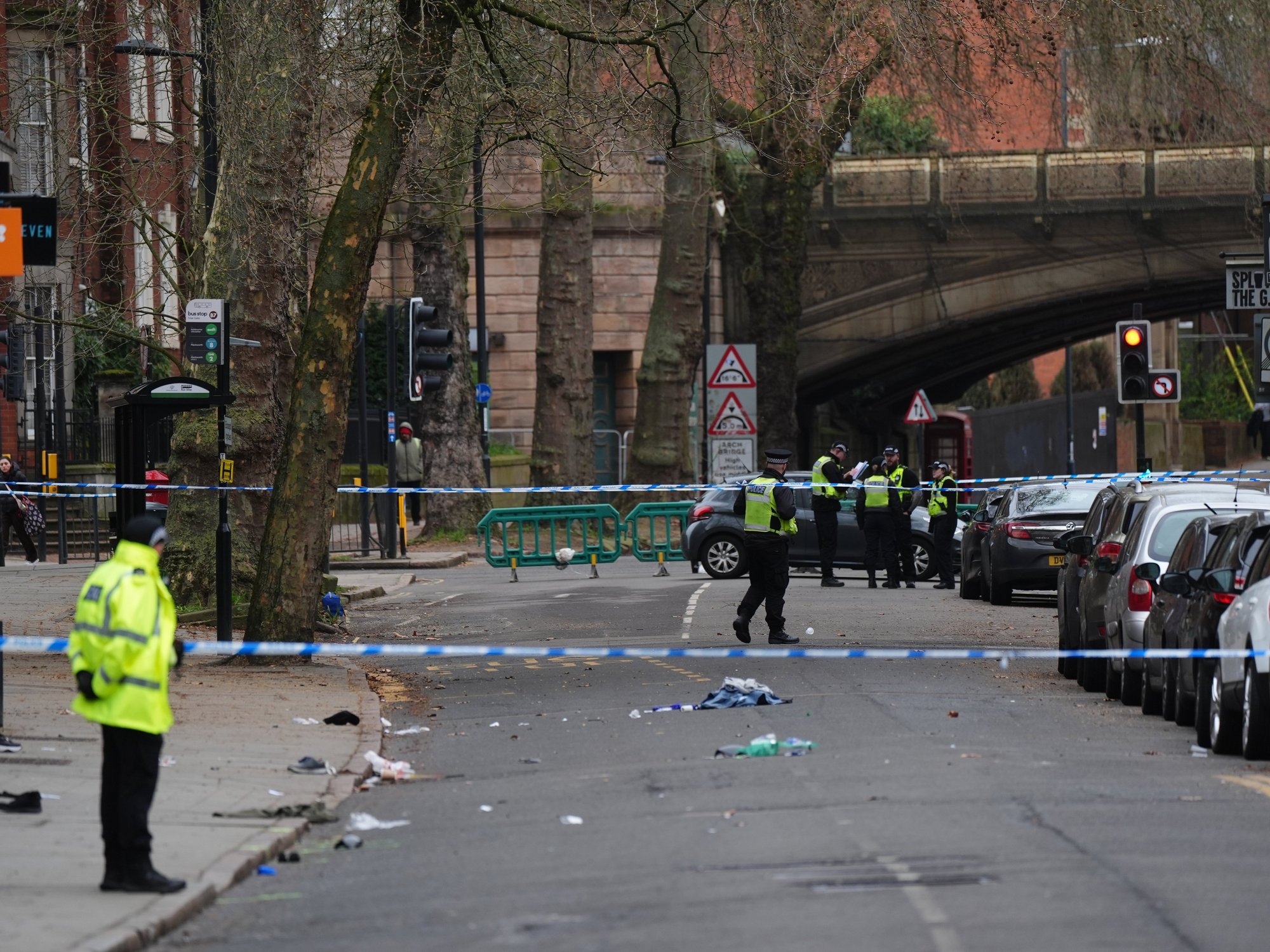 The scene after the crash