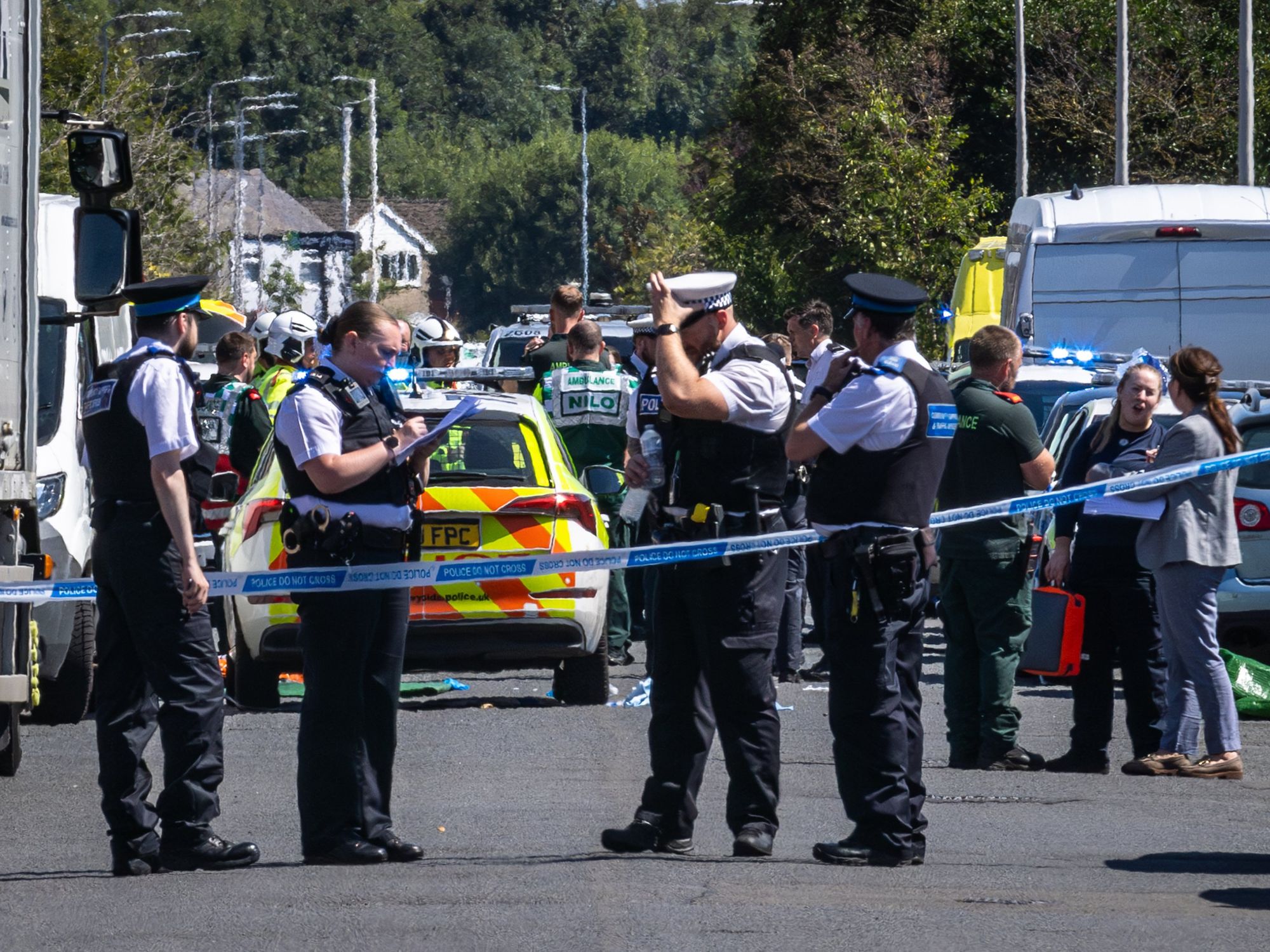 The scene in Southport after Axel Rudakubana murdered three girls in July 2024