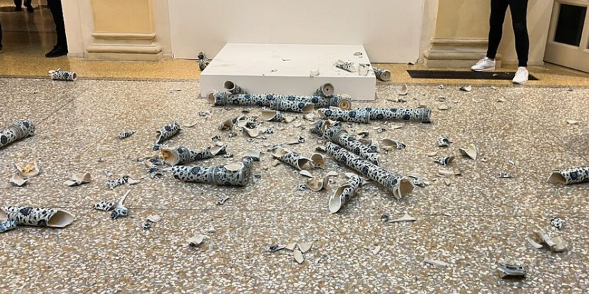 NextImg:Priceless artwork on display in gallery DESTROYED after being targeted by vandal