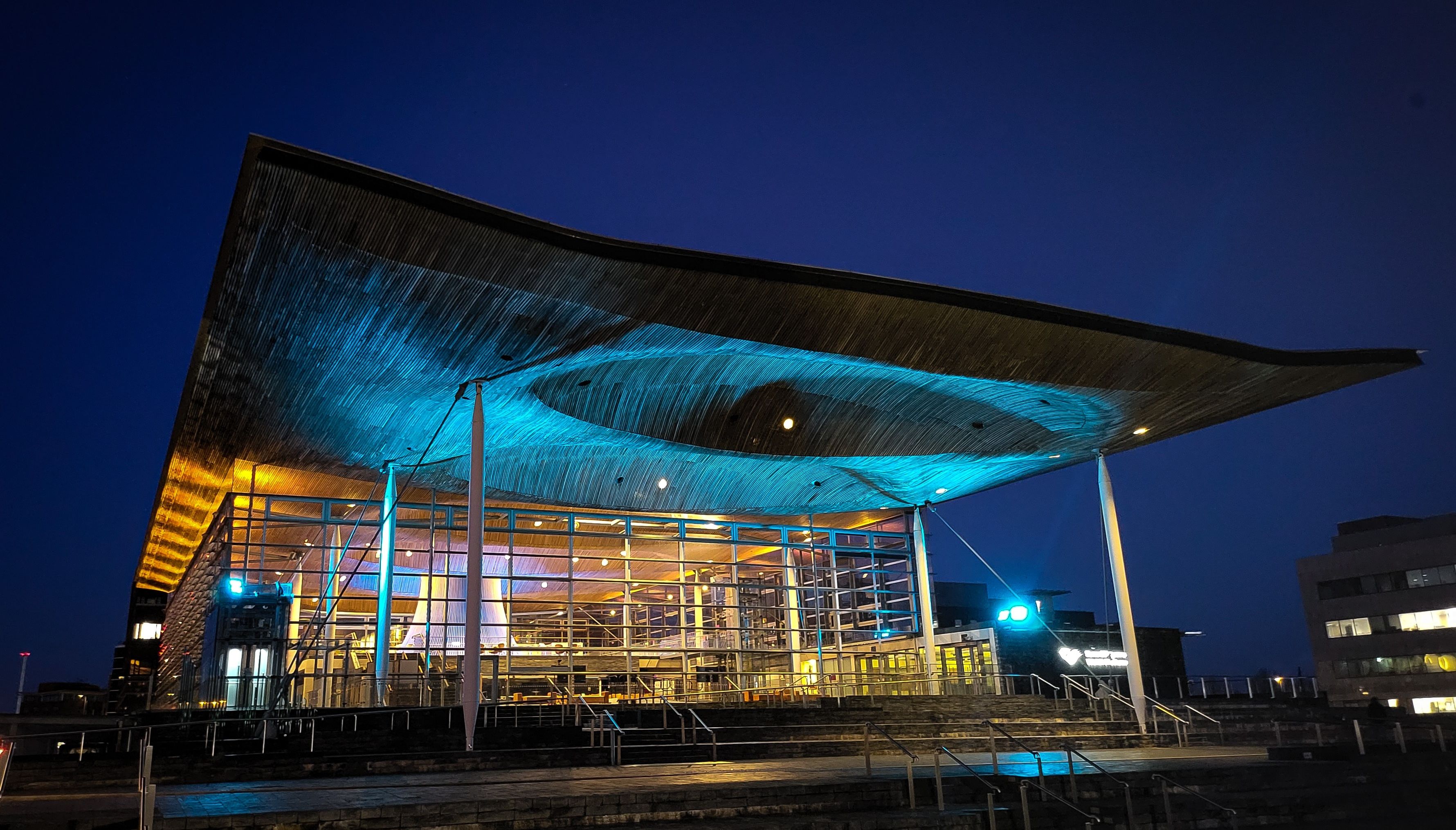 The Senedd in Cardiff where the Welsh Government sits.