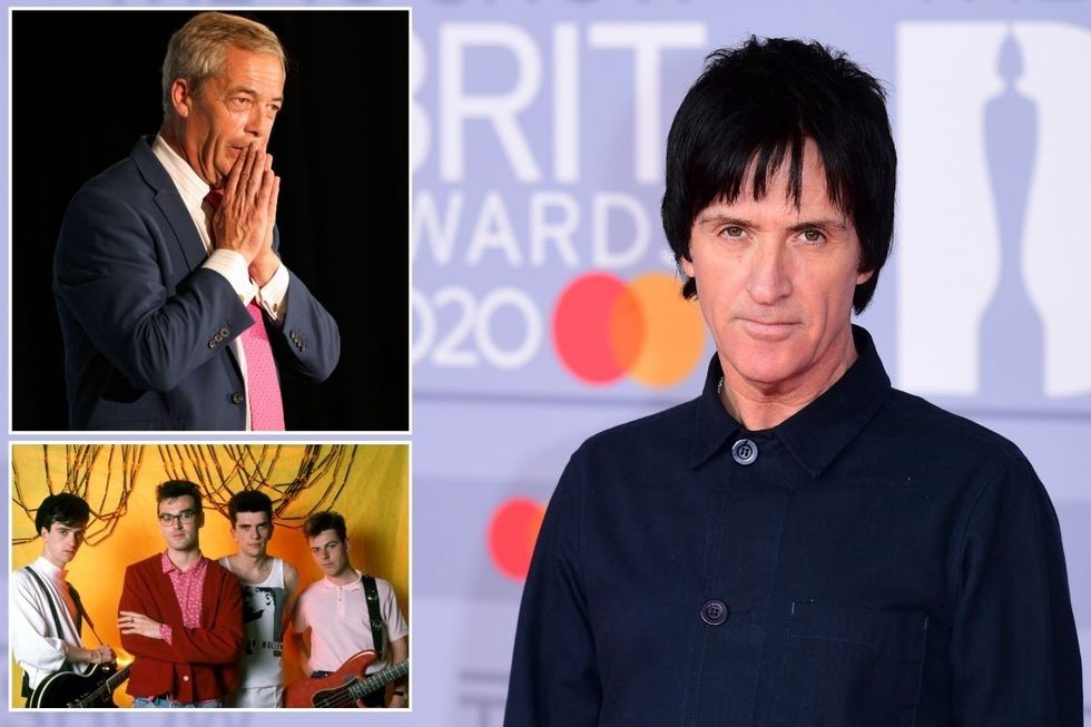 The Smiths\u2019 iconic guitarist Johnny Marr has dismissed an Oasis-style reunion by taking a swipe at Nigel Farage