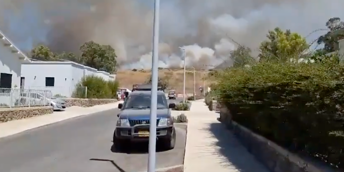 NextImg:Hezbollah fires 25 rockets and a drone into northern Israel