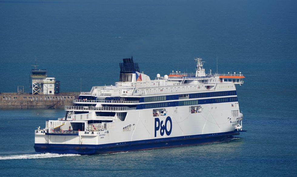 The Spirit of Britain leaves the Port of Dover in Kent, as P&O Ferries restart cross-Channel sailings for tourists for the first time since sacking nearly 800 seafarers. Picture date: Tuesday May 3, 2022.
