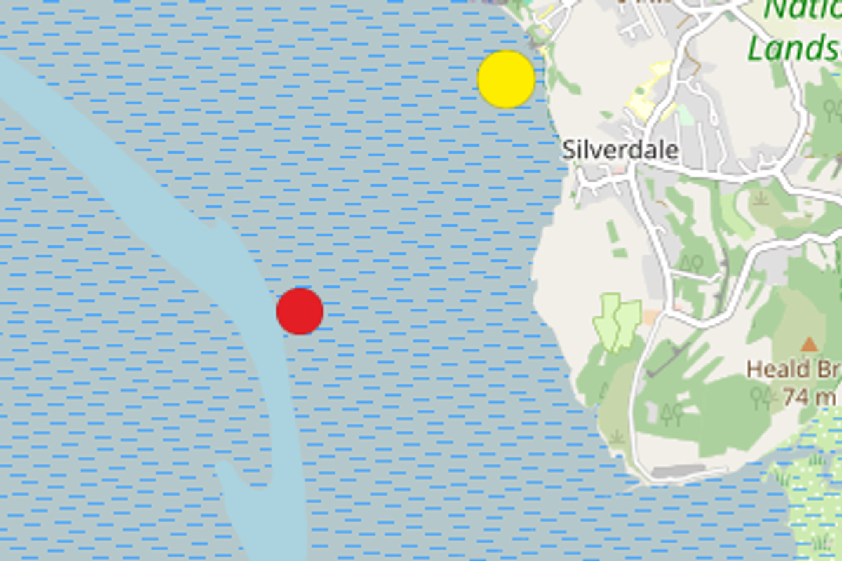 The spot of the second quake