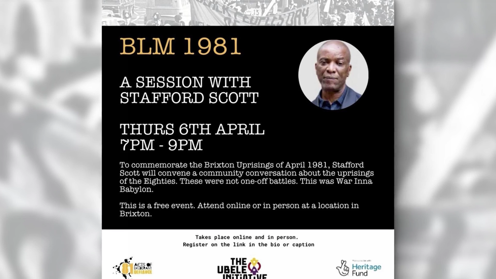 The Stafford Scott poster used to promote the speech
