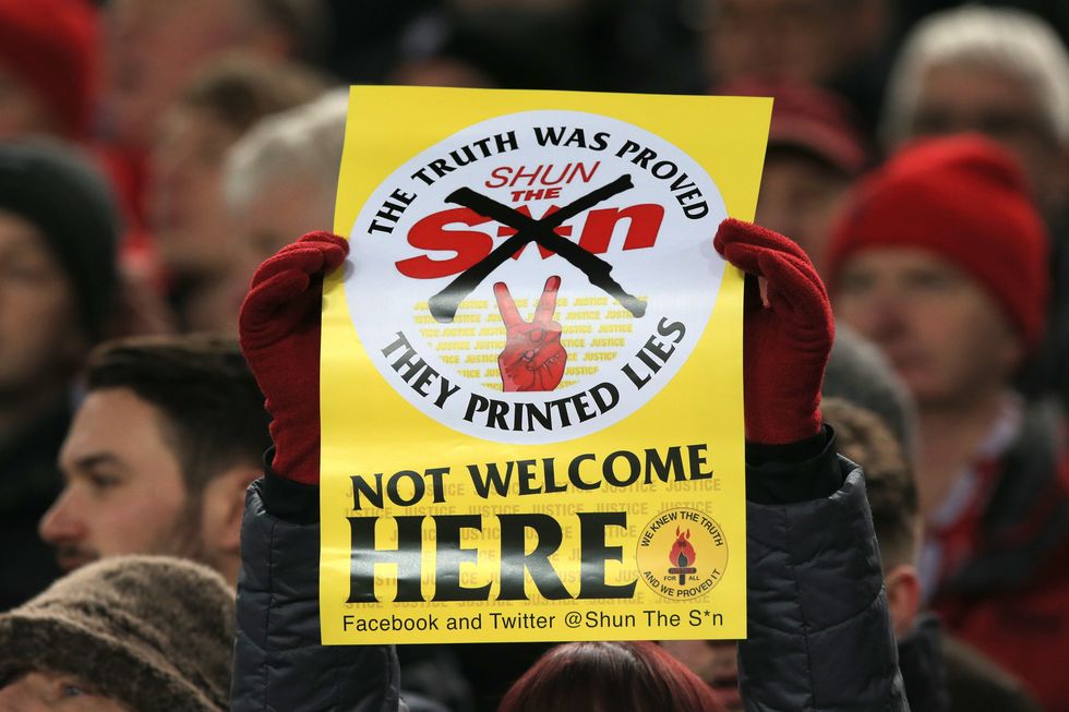 The Sun is widely boycotted on Merseyside