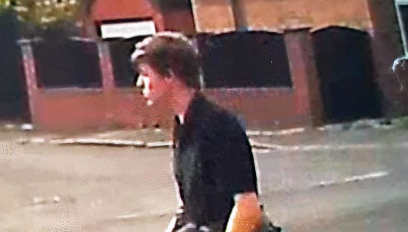 The suspect was later seen without his jacket