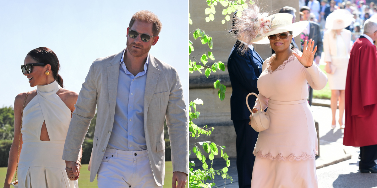 NextImg:Meghan Markle speech awkwardly interrupted by Oprah Winfrey after she arrived late