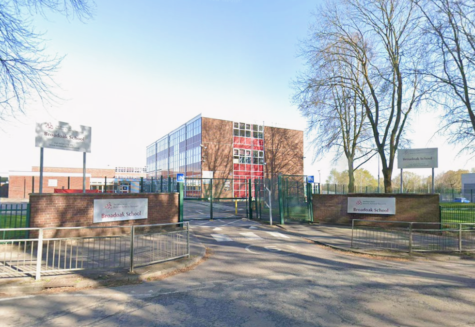 The teacher at \u200bBroadoak School said the St George's Flag has been 'used to make migrants, refugees and asylum seekers feel unwelcome'