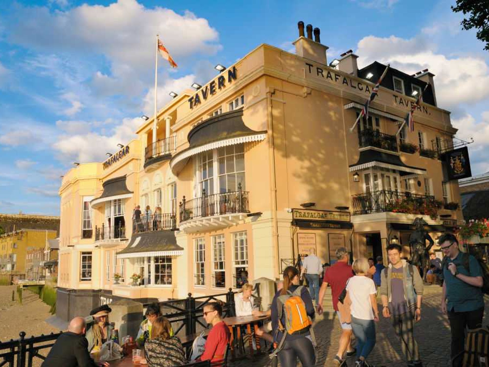 The Thames-side pub is popular in the summer