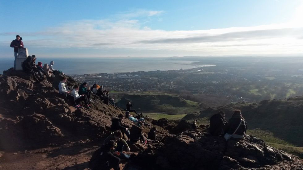 The top of Arthur's Seat, Edinburgh