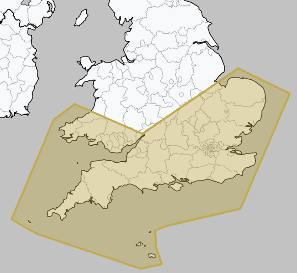 The Tornado and Storm Research Organisation has meanwhile warned about \u201cisolated brief tornadoes\u201d across southern England and South Wales