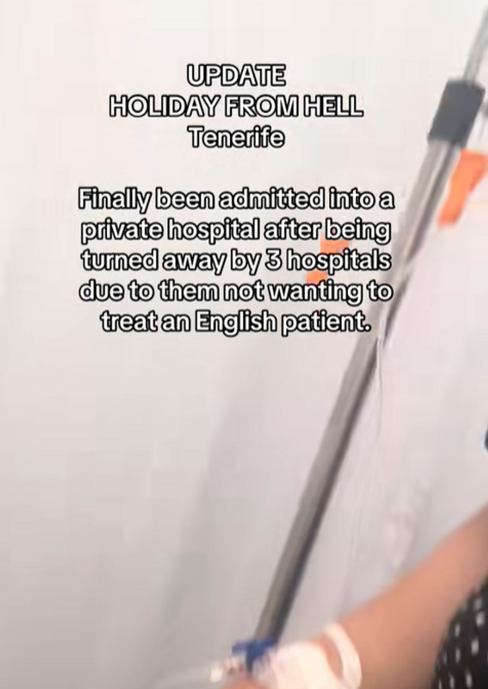 The tourist claimed she was not being seen due to her being English\u200b