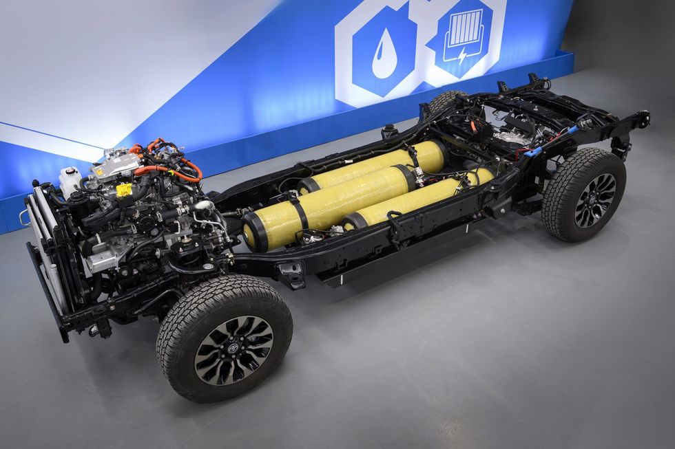 The Toyota Hilux hydrogen fuel cell pick-up truck