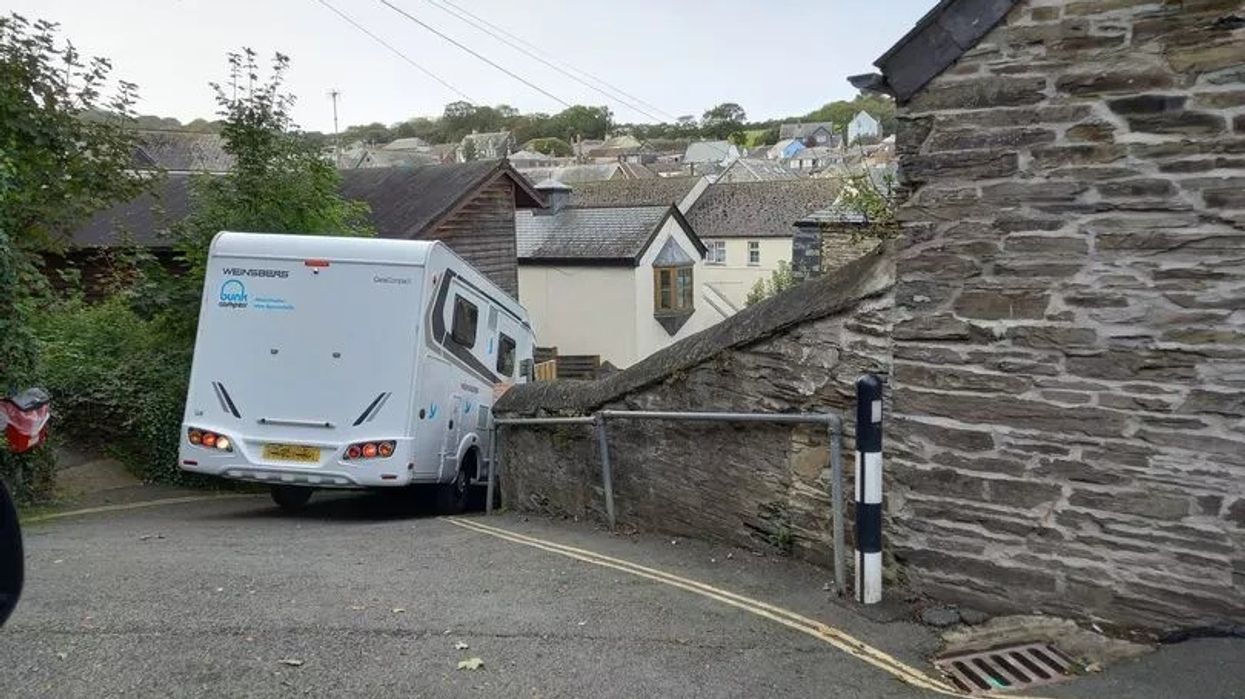 The trapped motorhome