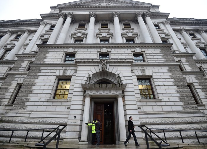 The Treasury building in Whitehall
