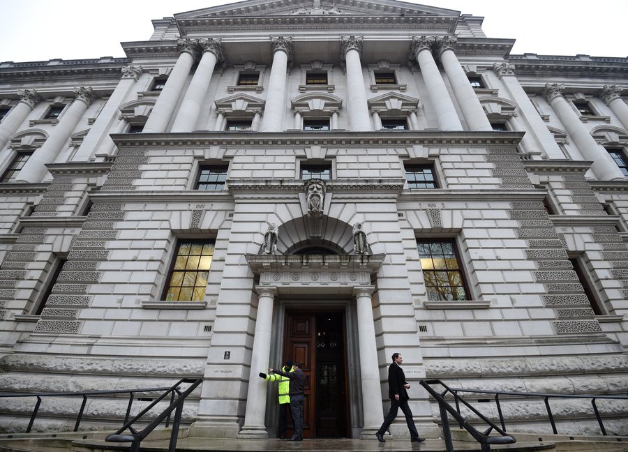 The Treasury building in Whitehall