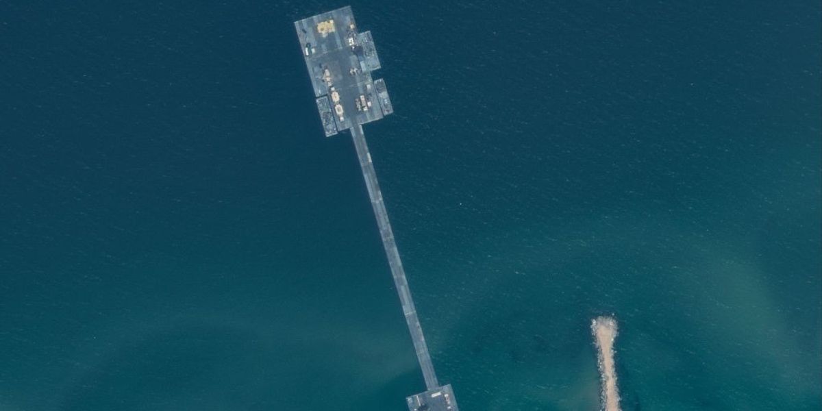 NextImg:Biden spent $230m building pier into Gaza for aid... it broke in just 21 days