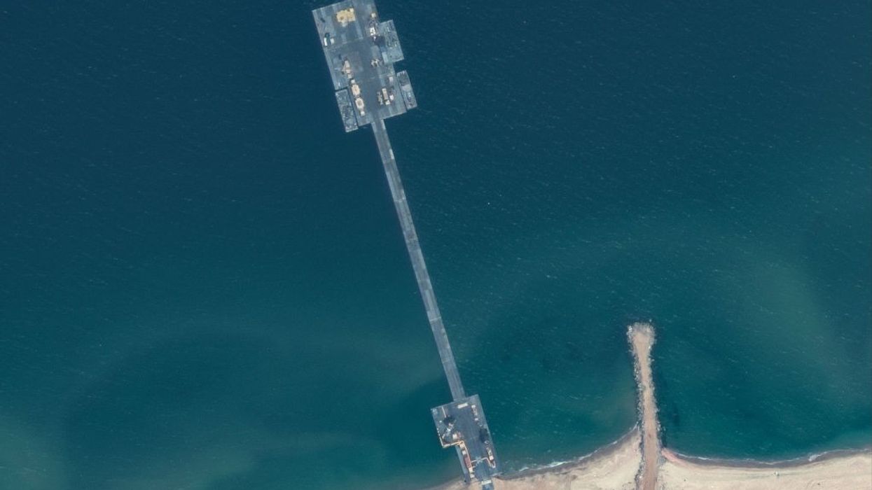 The trident pier in Gaza