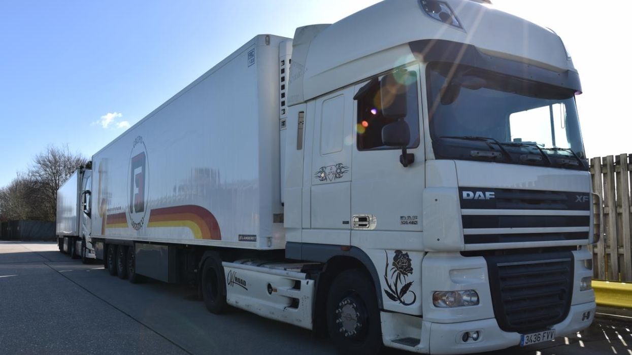 The truck had arrived in Portsmouth on a lorry from Caen
