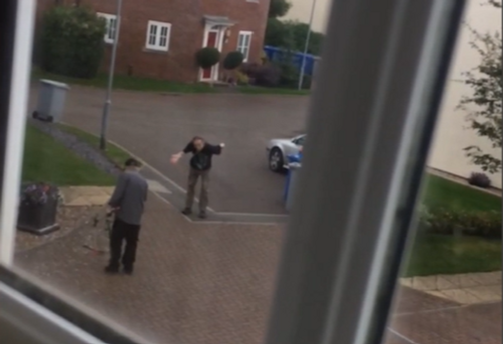 The two men arguing