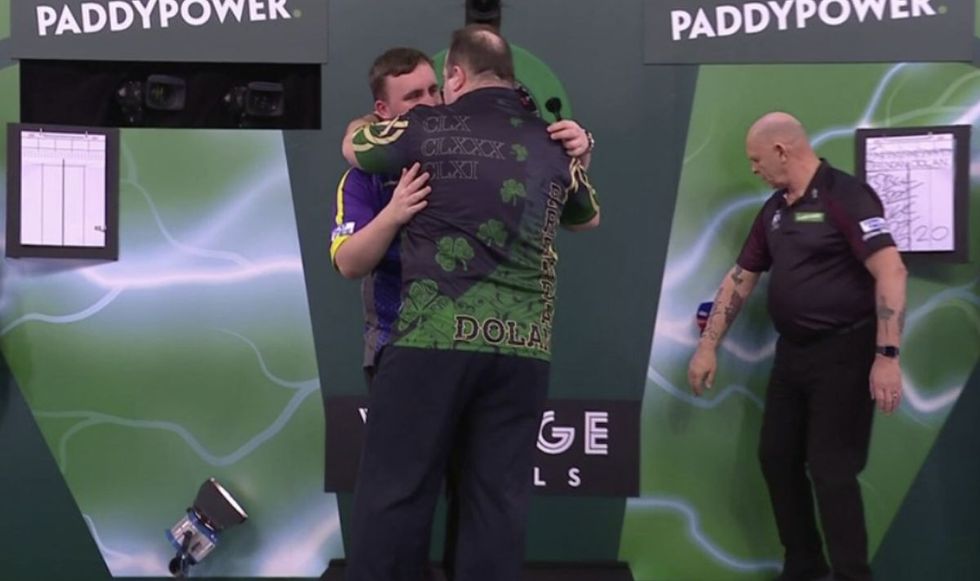 The two players embraced after the match