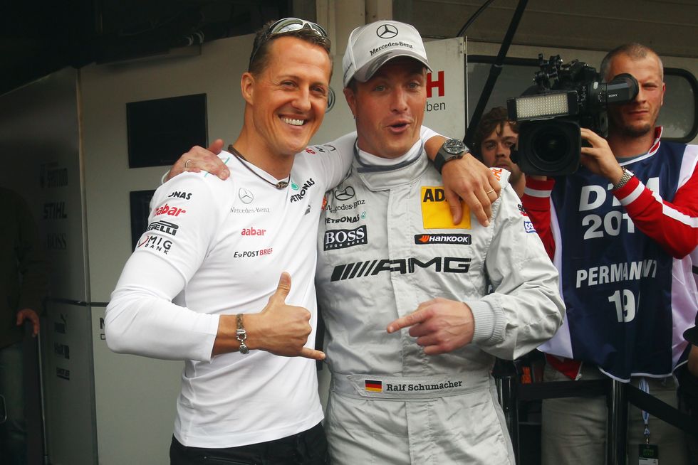 The two Schumacher brothers raced with each other