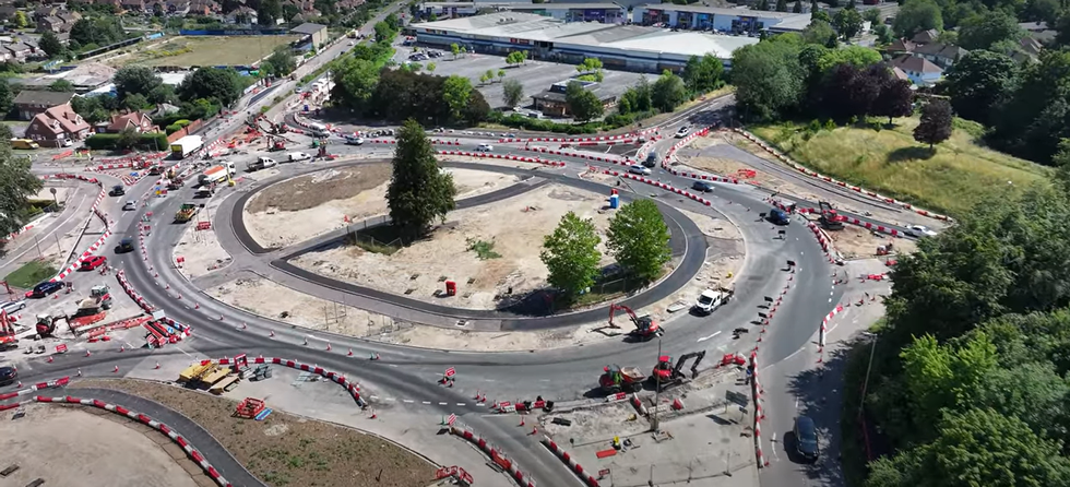 The \u00a320million roundabout in July 2023