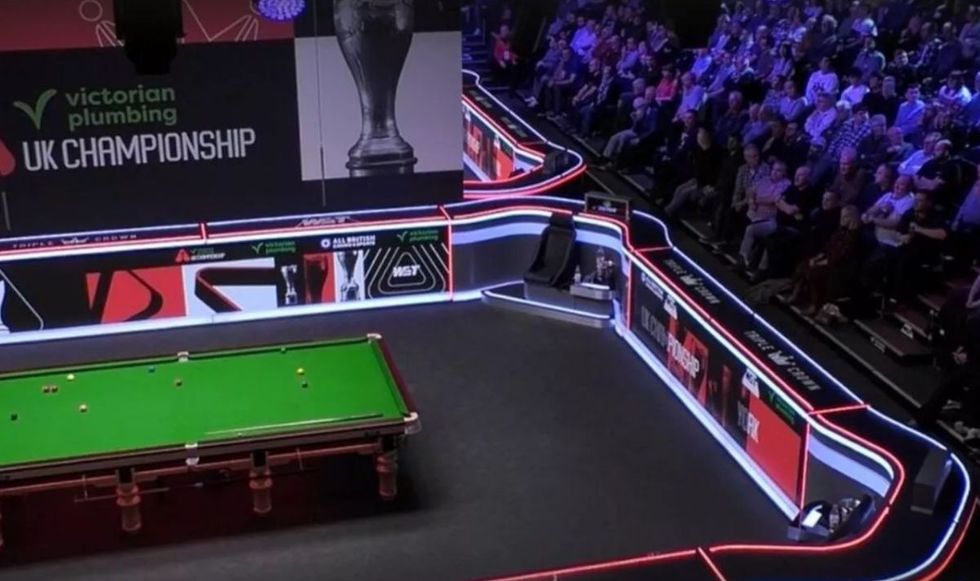 The UK Championship was suspended on Tuesday