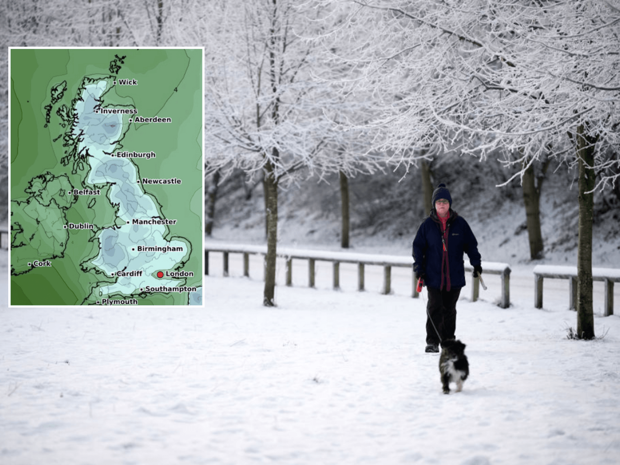 The UK could be hit with freezing rain over the weekend