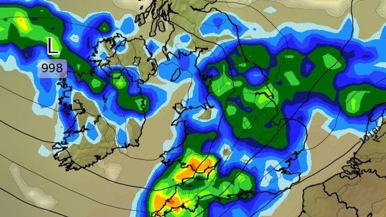 The UK is expected to witness a weekend washout, according to WXCHARTS