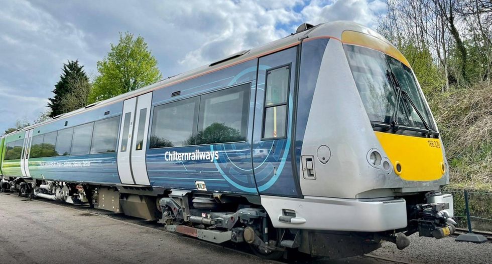 The UK's first 100mph battery-diesel hybrid train is entering passenger service to cut carbon emissions and boost air quality.