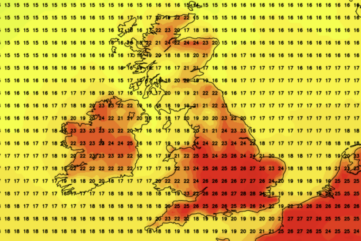 The UK's heatwave is mid-August, according to Netweather