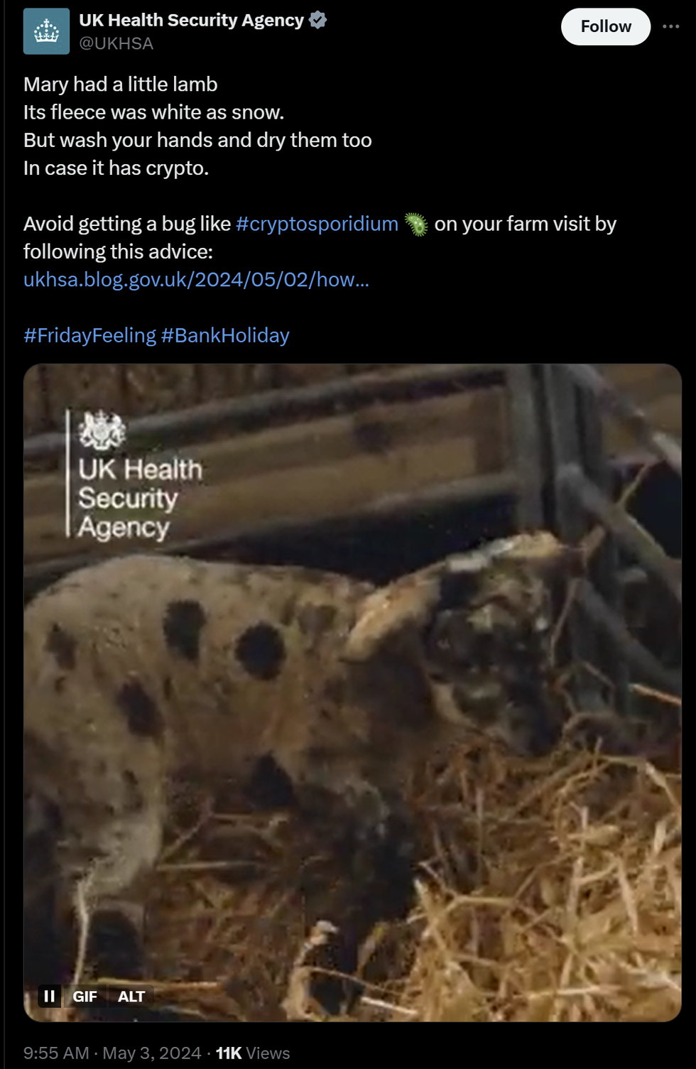 The UKHSA issued an update in May