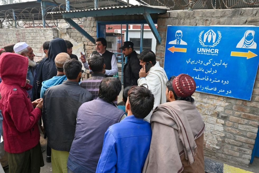 the UNHCR preparing Afghan refugees for verification at the United Nations High Commissioner for Refugees\u200b