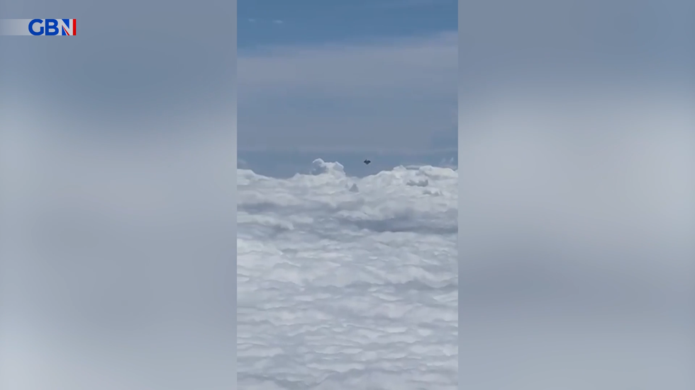 The unidentified object was spotted cruising through the sky