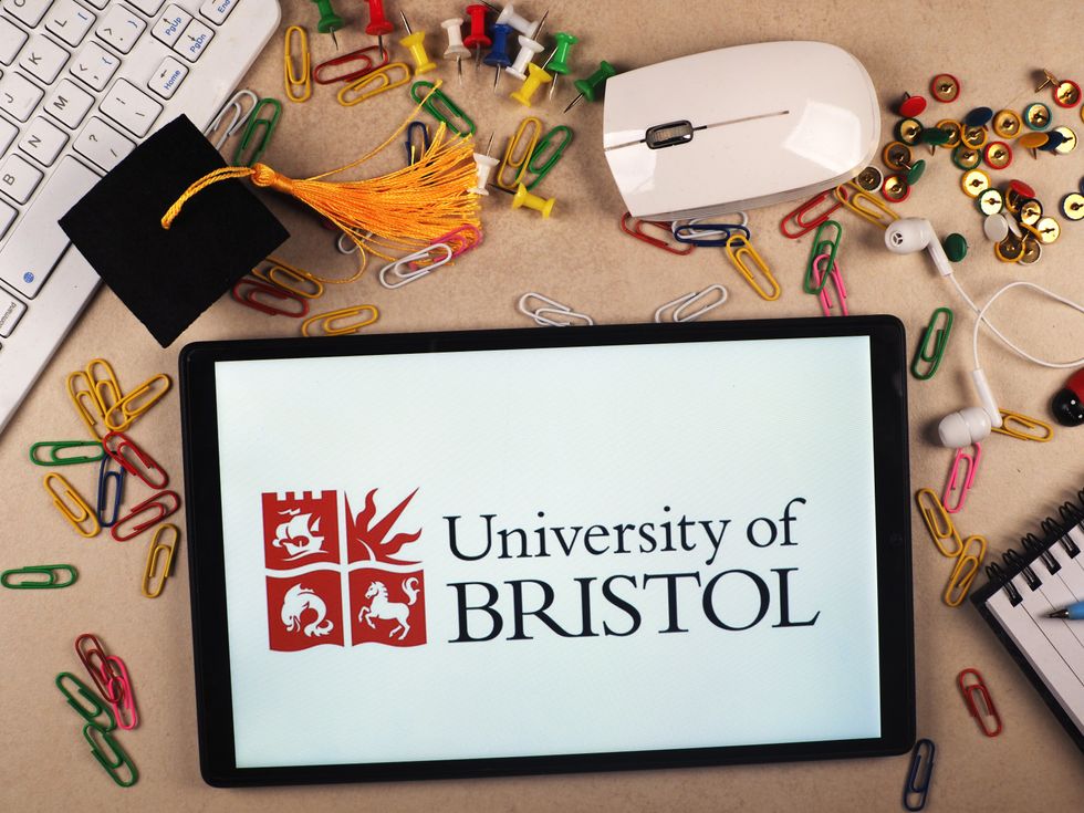 The University of Bristol logo displayed on a tablet