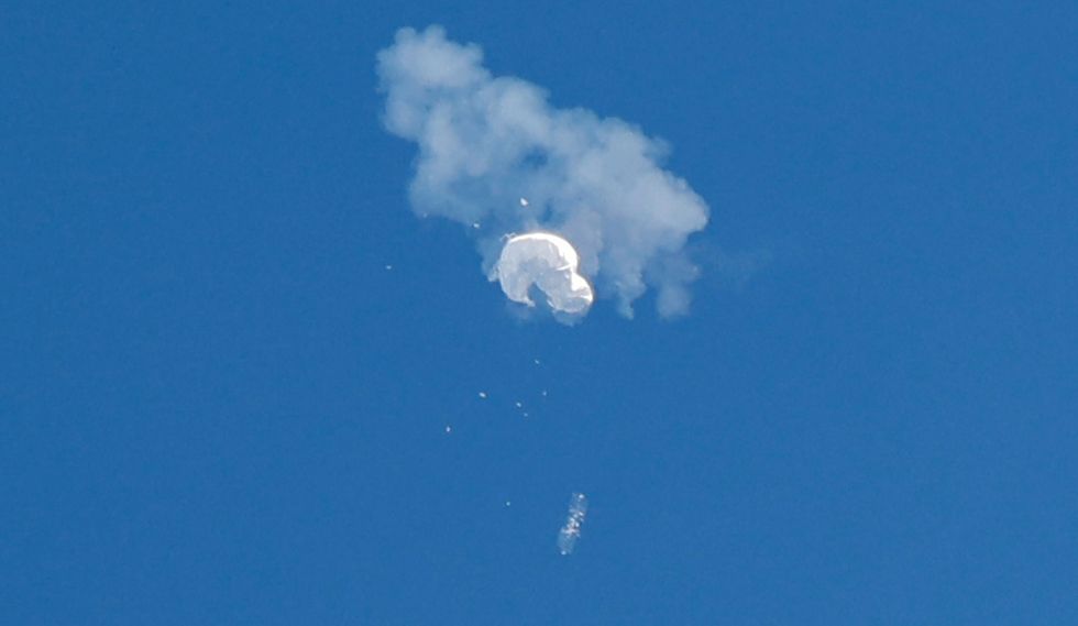 The US has shot down a Chinese balloon that it says has been spying on key military sites across America